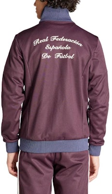 adidas Originals Spain Beckenbauer Track Top Retro Jacket Dark Maroon Stripes. IU2136 Details for adidas Originals Spain Beckenbauer Track Top Retro Jacket Dark Maroon Stripes. IU2136