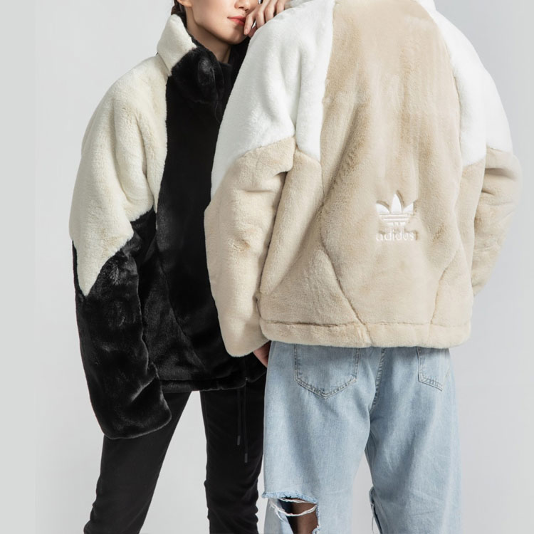 Adidas Originals Speed Fur Faux Fur Lined Jacket Brown Unisex Winter HF0702 圖 8