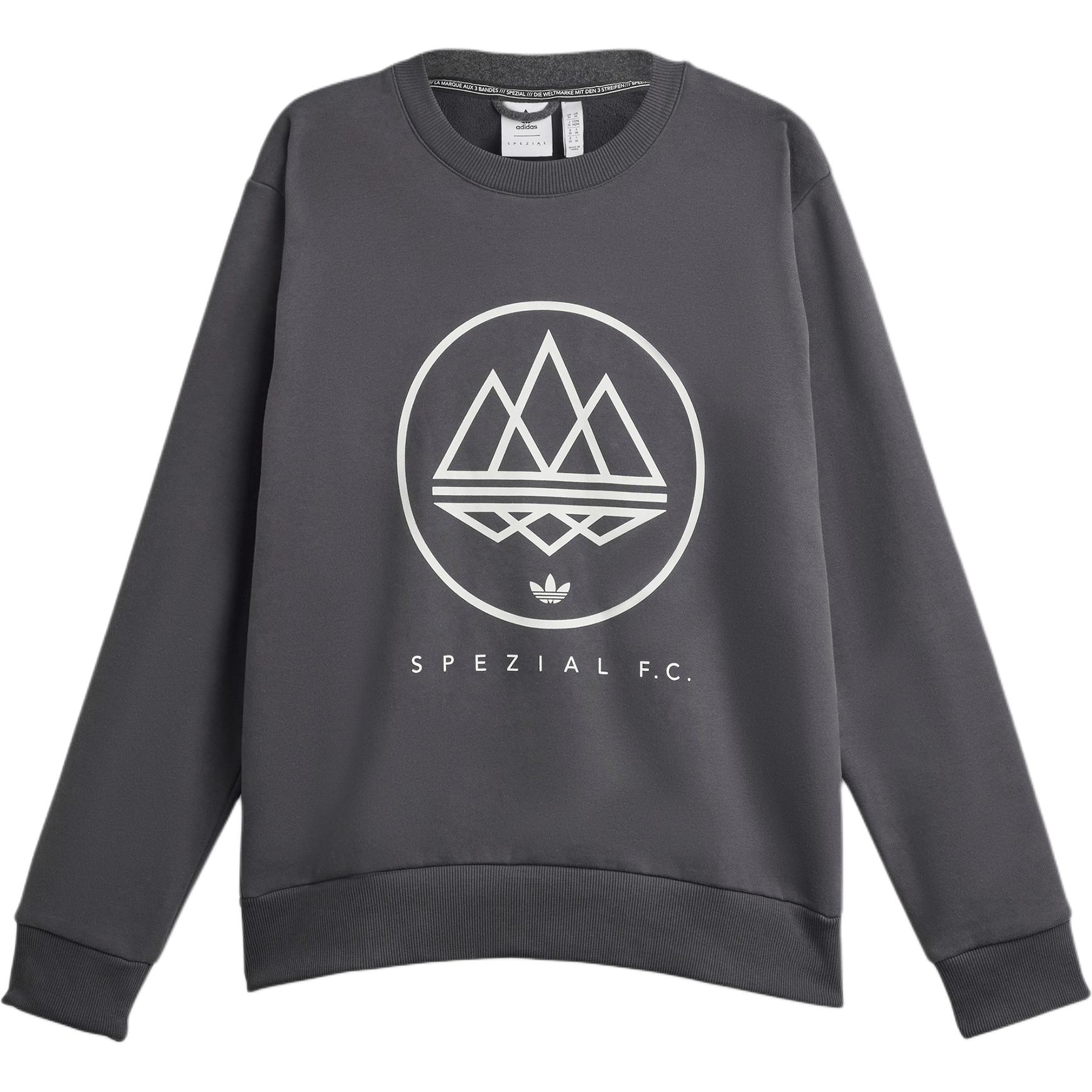 adidas Originals SPEZIAL FW24 Utility Black Logo Crewneck Sweatshirt Men JE6091