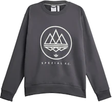 adidas Originals SPEZIAL FW24 Utility Black Logo Crewneck Sweatshirt Men JE6091 adidas Originals SPEZIAL FW24 Utility Black Logo Crewneck Sweatshirt Men JE6091