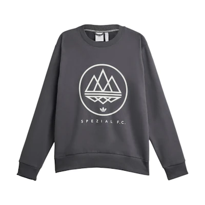 adidas Originals SPEZIAL FW24 Utility Black Logo Crewneck Sweatshirt Men JE6091
