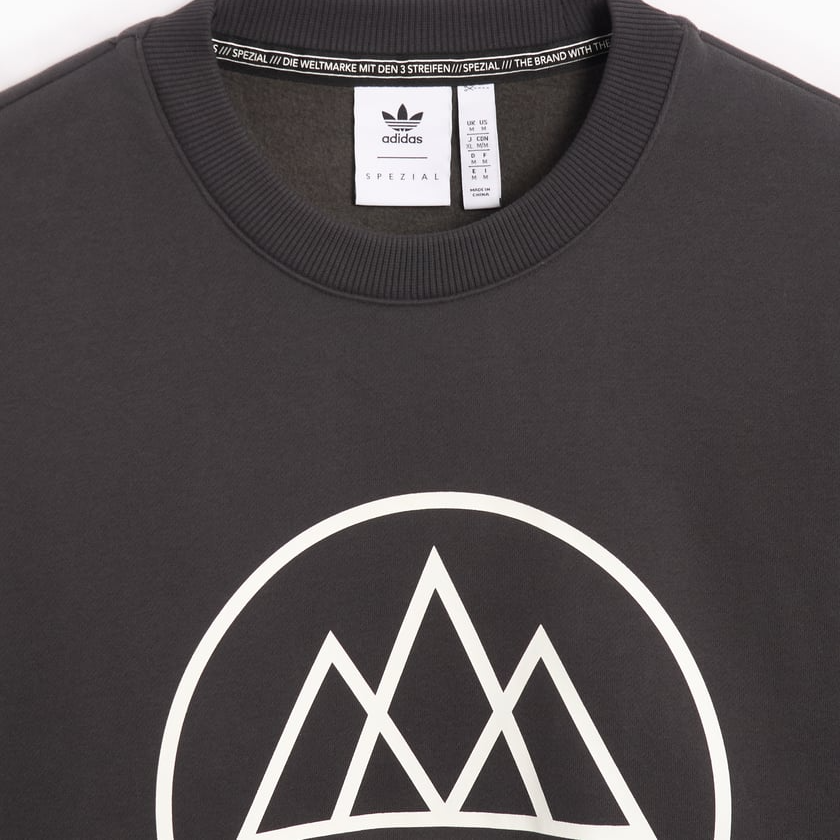 Sizing Sweatshirt Pria adidas Originals SPEZIAL FW24 Utility Black Logo Crewneck JE6091