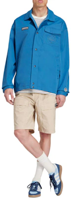 adidas Originals SPEZIAL SS24 藍色工裝多口袋長袖襯衫外套 IT4262 Lookbook adidas Originals SPEZIAL SS24 藍色工裝多口袋長袖襯衫外套 IT4262