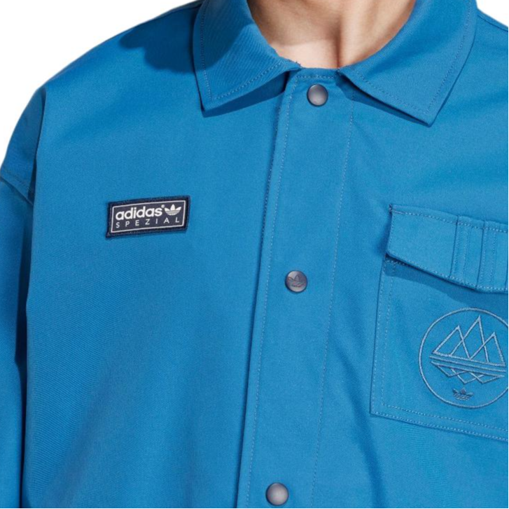 Details for adidas Originals SPEZIAL SS24 藍色工裝多口袋長袖襯衫外套 IT4262