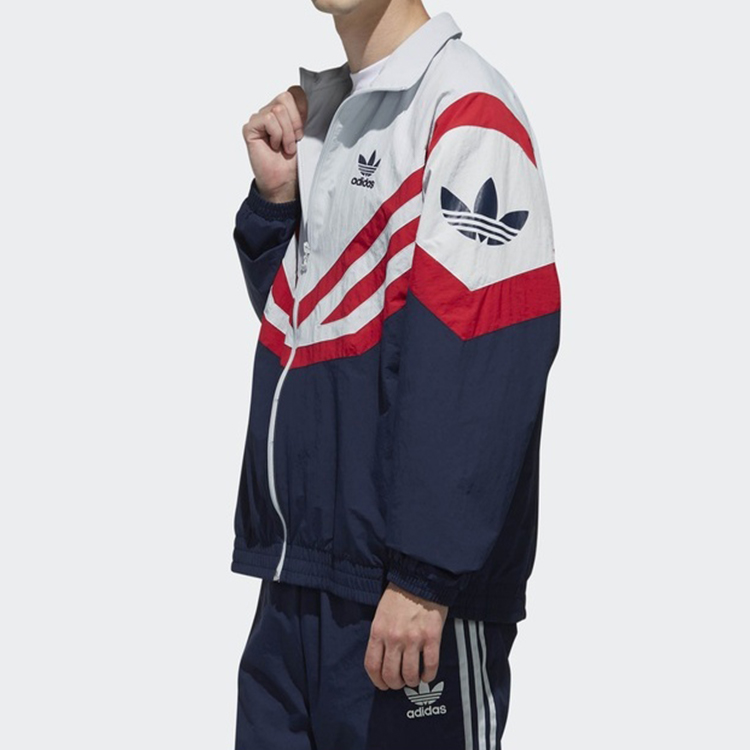 Shop Chaqueta Rompevientos Colorblock Deportiva Adidas Originals Azul Marino EJ0947