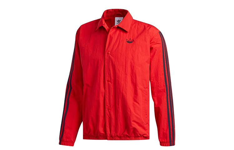 adidas Originals Sports Jacket Men’s Striped Collar Light Scarlet Red ED5518