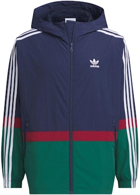 adidas Originals Sportswear Logo Print Striped Colorblock Hoodie Jacket Navy Men. IN0995 Buy adidas Originals Sportswear Logo Print Striped Colorblock Hoodie Jacket Navy Men. IN0995