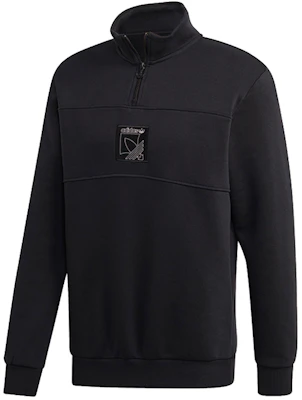 adidas Originals Sprt Icon 黑色四分拉鍊抓絨運動衫 GD5821 Order adidas Originals Sprt Icon 黑色四分拉鍊抓絨運動衫 GD5821