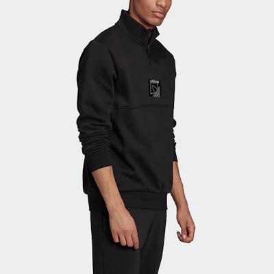 adidas Originals Sprt Icon 黑色四分拉鍊抓絨運動衫 GD5821 Details for adidas Originals Sprt Icon 黑色四分拉鍊抓絨運動衫 GD5821