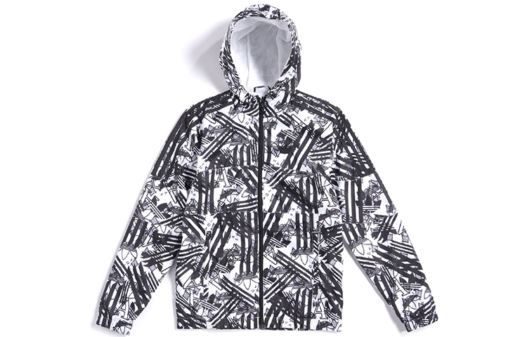 adidas Originals SPRT Windbreaker Logo Printed Hooded Jacket Floral - GJ6772