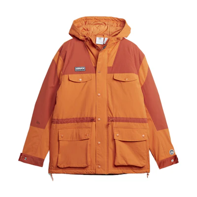 adidas Originals SS23 Orange Multi-Pocket Windproof Outdoor Jacket HS4161