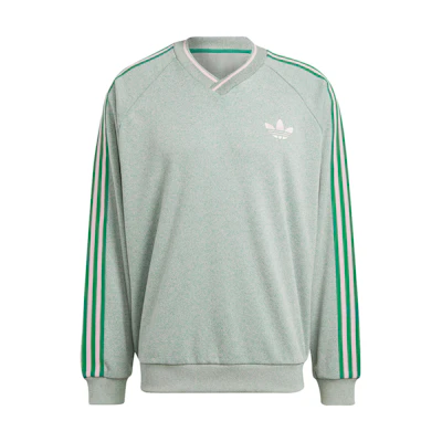 adidas Originals SS23 Adicolor 70s Vintage Logo Print Green Sweatshirt Men IP6990