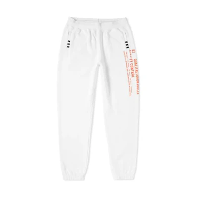 adidas Originals SS23 Letter Print Jogger Pants White Casual Wear. DM9857