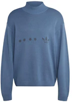 adidas Originals SS23 Logo Intarsia Knit Sweater Long Sleeve Blue () HK2763 adidas Originals SS23 Logo Intarsia Knit Sweater Long Sleeve Blue () HK2763