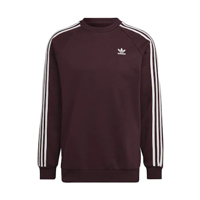 adidas Originals SS23 Solid Logo Print Maroon Long Sleeve Sweatshirt HK7291