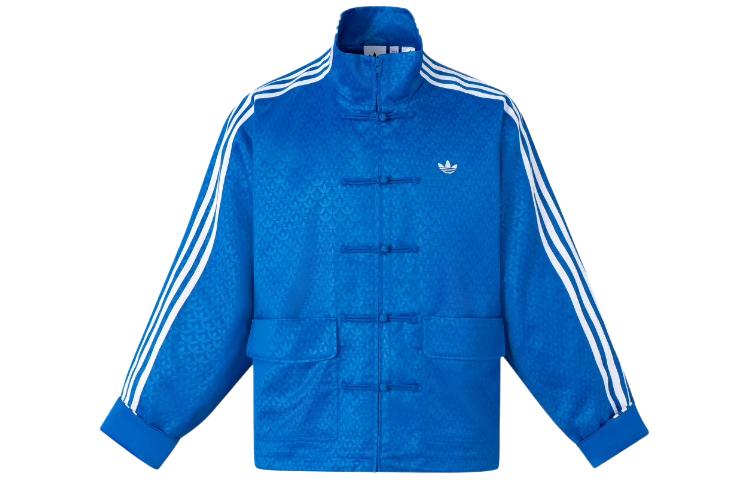 Order adidas Originals SS24 復古條紋立領外套 藍色 男女款 JC9263