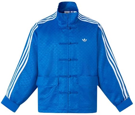 adidas Originals SS24 Retro Striped Mandarin Collar Jacket Blue Unisex JC9263 Order adidas Originals SS24 Retro Striped Mandarin Collar Jacket Blue Unisex JC9263
