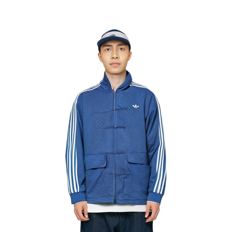 Purchase adidas Originals SS24 復古條紋立領外套 藍色 男女款 JC9263