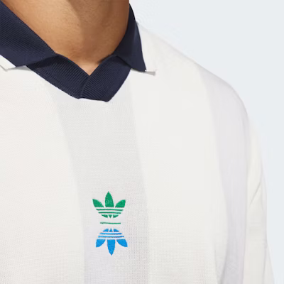 adidas Originals SS24 粉白色V領長袖毛衣 Polo 衫 IW6659 Details for adidas Originals SS24 粉白色V領長袖毛衣 Polo 衫 IW6659