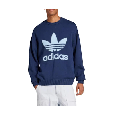 adidas Originals SS25 Classic Sport Series Navy Blue Long-Sleeve Sweatshirt JC6349