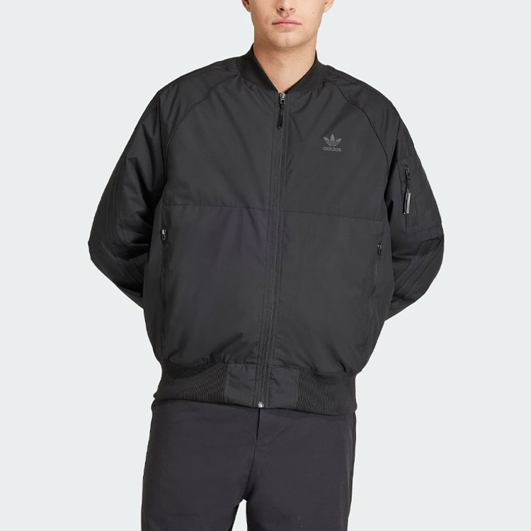 Lookbook 阿迪达斯Originals SST黑色多口袋飞行夹克外套 IS5385