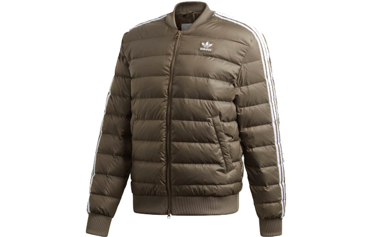 adidas Originals SST Brown Short Down Jacket Winter FL0006 圖 2