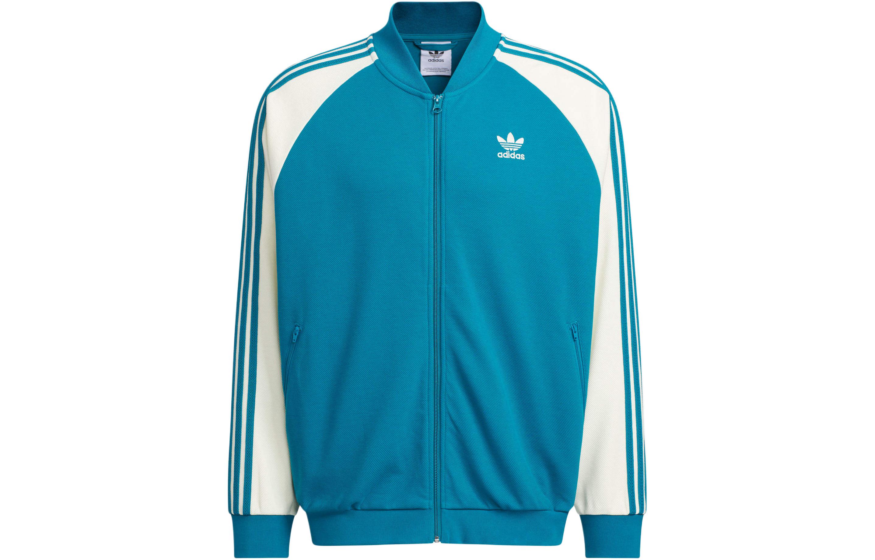 adidas Originals SST Colorblock Logo Track Jacket Blue Long Sleeve IX4241 圖 2