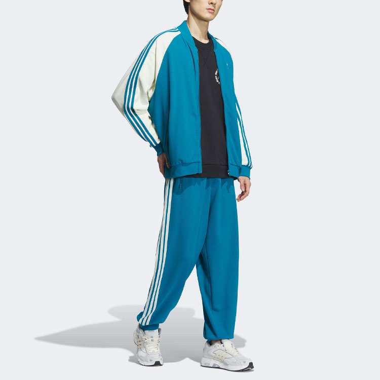 adidas Originals SST Colorblock Logo Track Jacket Blue Long Sleeve IX4241 圖 5