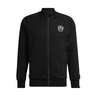adidas Originals SST Embroidered Zip Jacket Black Fashion HL9235