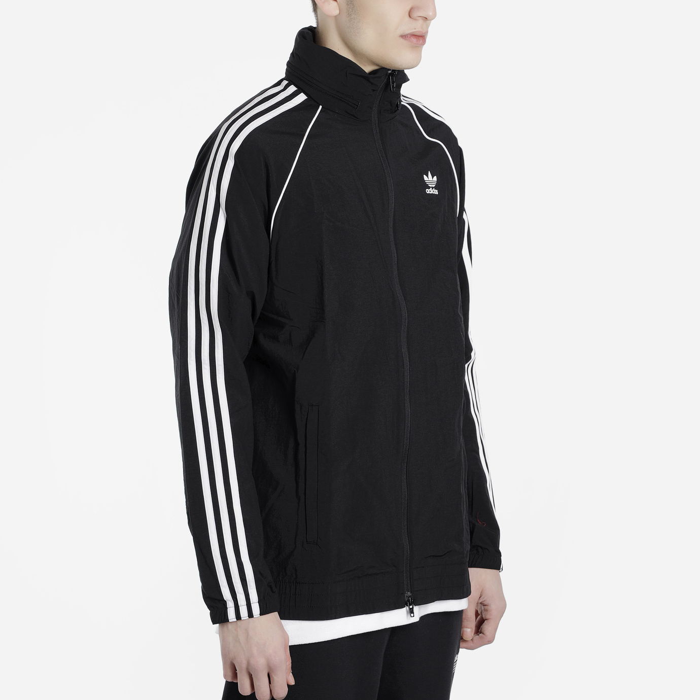 Details for アディダスオリジナルス SST ウィンドブレーカーレトロジャケット ブラック 日本版 CW1309-JAPAN