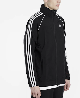 阿迪达斯 Originals SST 黑色复古三色条纹风衣夹克 CW1309 Sizing 阿迪达斯 Originals SST 黑色复古三色条纹风衣夹克 CW1309