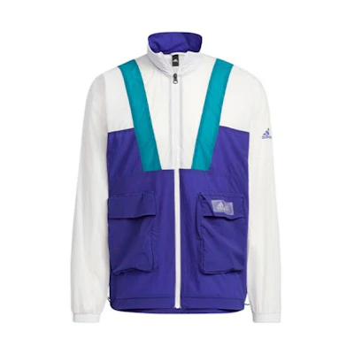 adidas Originals St Ltwind Track Jacket Blue White Breathable Casual Wear HE9931