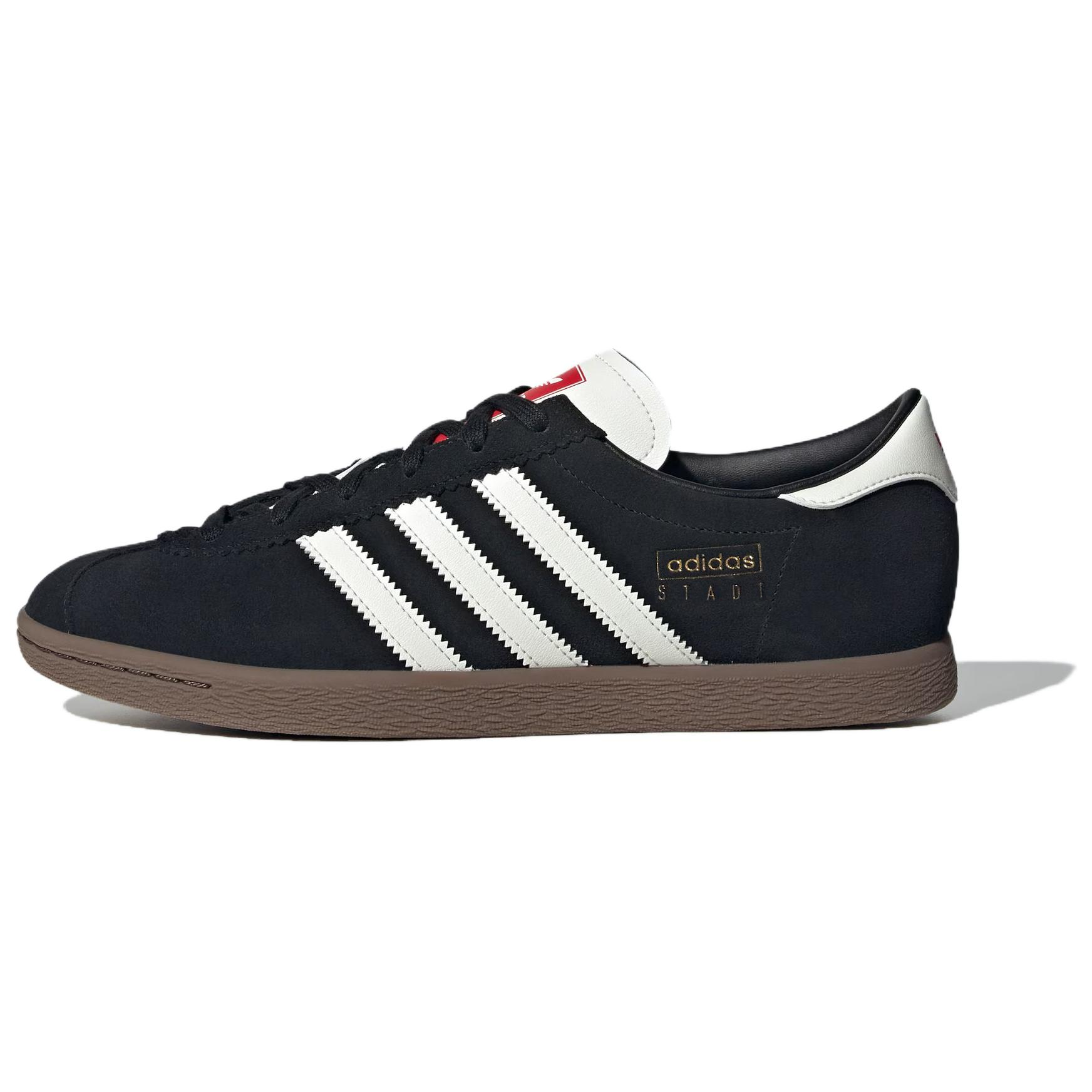 adidas Originals Stadt Black Classic Low-Top Trainers Casual Durable Shoes JR6344