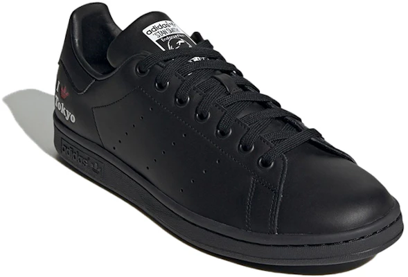 Adidas stan smith black red best sale