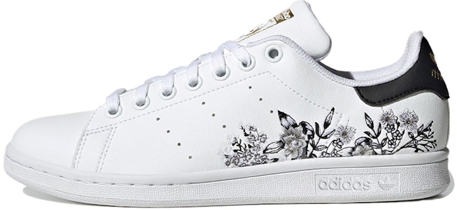 阿迪达斯 三叶草 斯坦·史密斯 黑色花卉/黑色 "白色" GV9977 Buy 阿迪达斯 三叶草 斯坦·史密斯 黑色花卉/黑色 "白色" GV9977