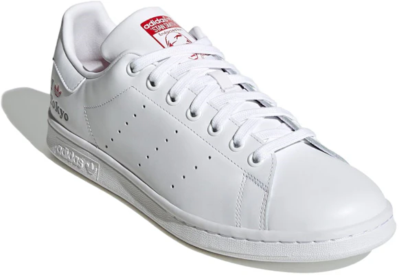 아디다스 오리지널스 스탠스미스 '도쿄 화이트 레드' H67743 Lookbook 아디다스 오리지널스 스탠스미스 '도쿄 화이트 레드' H67743