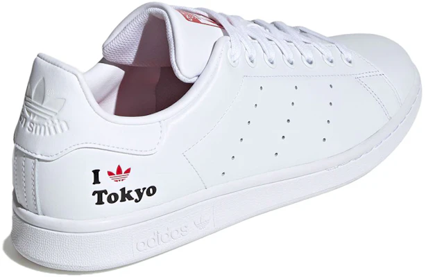 아디다스 오리지널스 스탠스미스 '도쿄 화이트 레드' H67743 Shop 아디다스 오리지널스 스탠스미스 '도쿄 화이트 레드' H67743