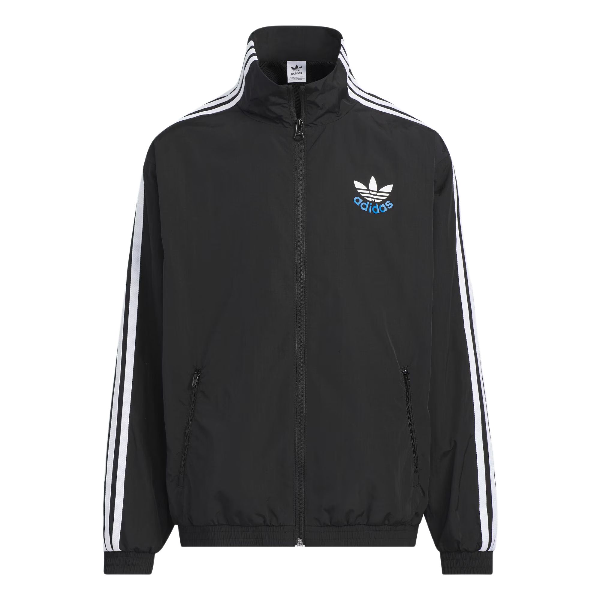 Buy Chaqueta adidas Originals de Manga Larga con Cuello Alto a Rayas Negro/Blanco JZ7431