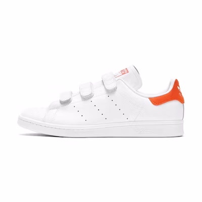 adidas originals StanSmith Velcro 'White Orange'