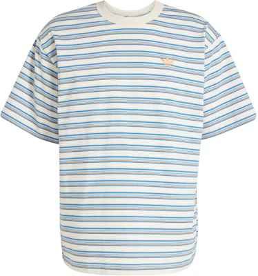 adidas Originals Stripe T-Shirt White/Blue/Light Orange Casual Crewneck Tee KB8355 Buy adidas Originals Stripe T-Shirt White/Blue/Light Orange Casual Crewneck Tee KB8355