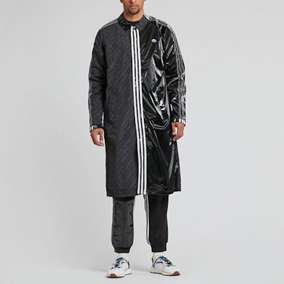 adidas Originals Striped Collar Raglan Long-Sleeve Coat Unisex Black. BP6685 Purchase adidas Originals Striped Collar Raglan Long-Sleeve Coat Unisex Black. BP6685