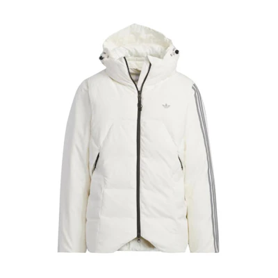 adidas Originals Striped Colorblock Loose Detachable Down Jacket Unisex White HY6368
