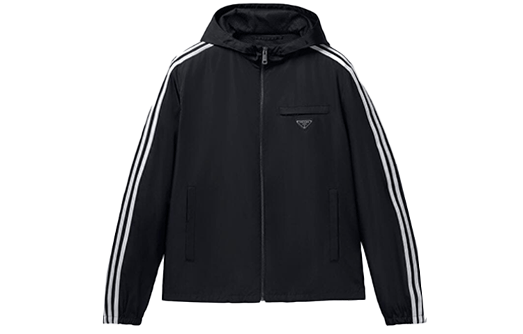 adidas Originals Striped Hooded Track Jacket Men’s Black HN3987