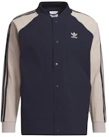 adidas Originals Striped Logo Print Track Jacket Legend Ink Blue IC5543 adidas Originals Striped Logo Print Track Jacket Legend Ink Blue IC5543