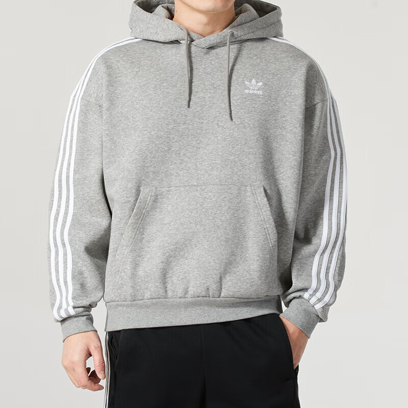 Purchase Sudadera adidas Originals Rayada con Capucha Gris de Manga Larga. JP1076