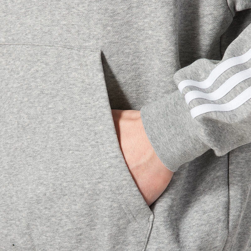 Details for Sudadera adidas Originals Rayada con Capucha Gris de Manga Larga. JP1076