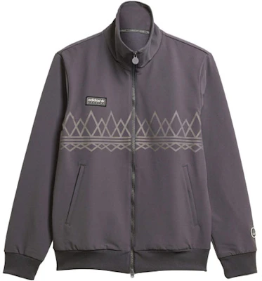 adidas Originals Suddell Geometric Print Stand Collar Jacket Grey IN6754 Buy adidas Originals Suddell Geometric Print Stand Collar Jacket Grey IN6754