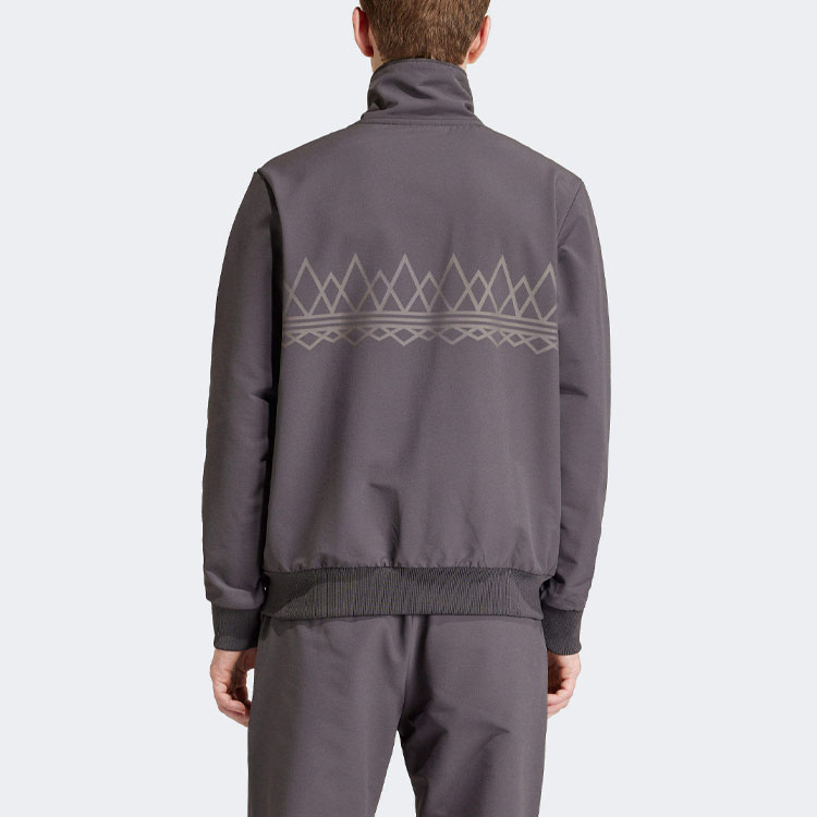 Purchase adidas Originals Suddell Geometric Print Stand Collar Jacket Grey IN6754