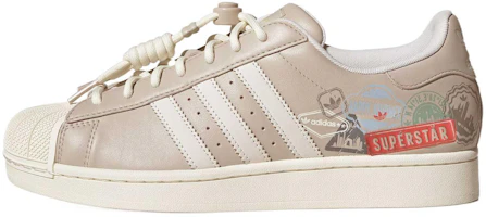 adidas Originals Superstar 2 Brown White Leather Low-Top Casual Sneakers. JR1330 adidas Originals Superstar 2 Brown White Leather Low-Top Casual Sneakers. JR1330
