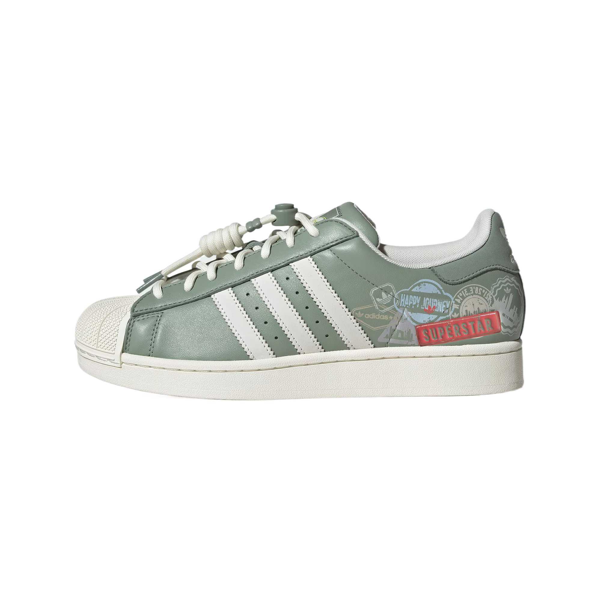 adidas Originals Superstar 2 White Green Low-Top Casual Shoes Lightweight. JR1331